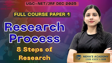 🔥 Research Process Ke 8 Steps Kya Hain? | Research Methodology Step-by-Step | #ugcnetpaper1 #exam