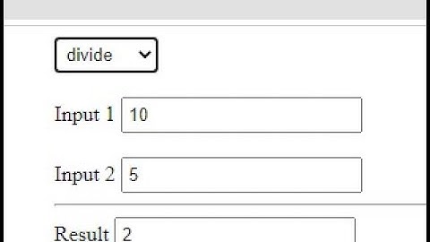 Select Math Operation from Dropdown option