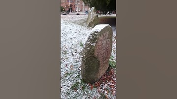 The *RUNESTONE CIRCLE* outside LUND UNIVERSITY Main Building, South SWEDEN