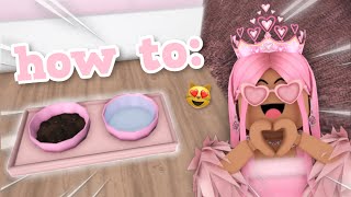 how to make PET BOWLS in bloxburg! (TUTORIAL TUESDAY)