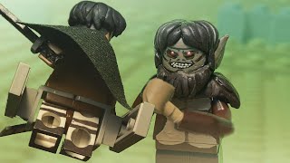 Attack on Titan: Levi vs. Beast Titan in LEGO