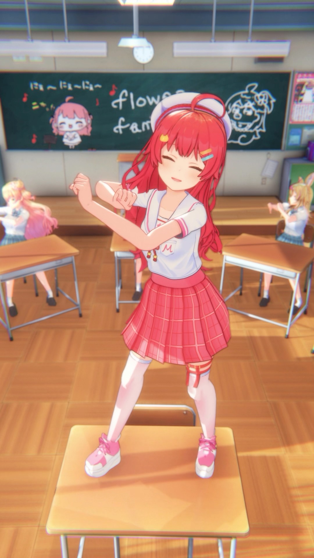 #さくらんぼメッセージ 机で踊っちゃったんですｹﾄﾞ???