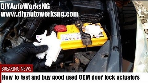 Door lock actuators: testing procedure