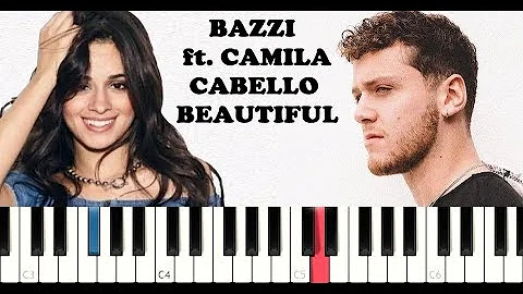 Bazzi ft Camila Cabello - Beautiful (Medium Piano Tutorial)