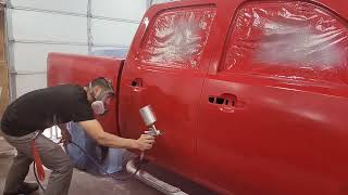 Painting a Chevy Silverado with EBAY 'Victory Red' Paint