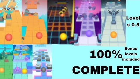 Rolling sky Levels 0-5 (Bonus levels included) 100% complete 20/20 and 10/10 gems 3/3 crowns