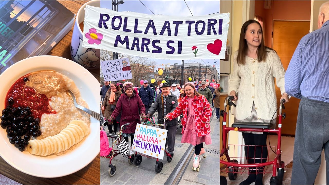 Rollaattorimarssi Tampereella + meidän koko esiintyminen Laikun lavalla ✨👵🏻👴🏻 Lotan ja papan päivä