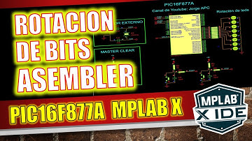 PIC16F877A Luces secuenciales rotación de bits ASSEMBLER – ENSAMBLADOR
