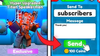 😱FREE HYPER TITANS FOR SUBSCRIBERS!💎I OPENED 50+ CASES ☠️ | Roblox Toilet Tower Defense