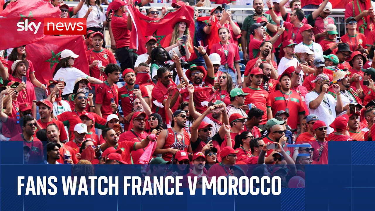 Fans watch France and Morocco World Cup quarter-final
