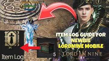Item Log Newbie Guide- LordNine Infinite Class Mobile