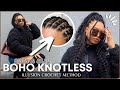 QUICK &amp; EASY - Illusion Crochet Boho Knotless Tutorial ft. YWIGS