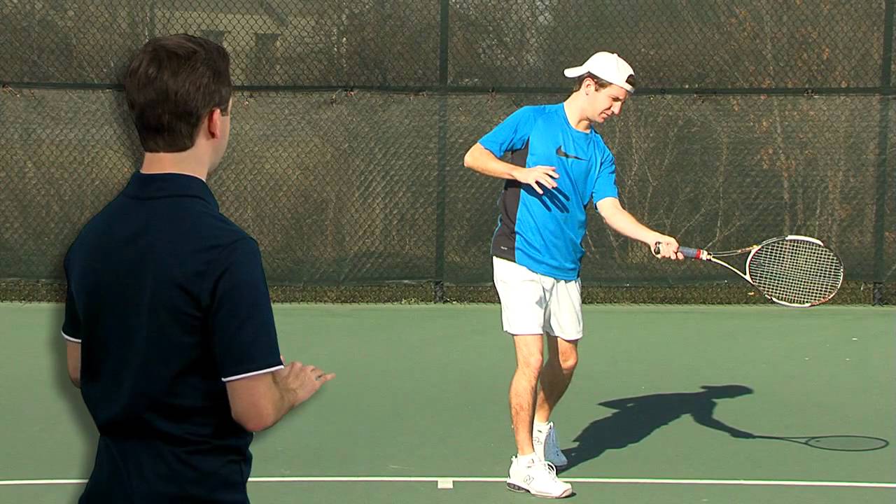 Tennis Lessons Forehand Swing to Contact YouTube