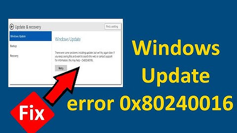 Fix Windows Update error 0x80240016 on Windows 10