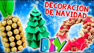 🎄 ACCESORIOS NAVIDEÑOS DIY ☃ ¡Manualidades para DECORAR tu CASA de NAVIDAD!