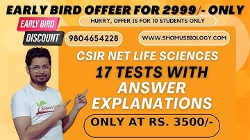 CSIR NET test series life sciences | CSIR NET life science online test series by Shomu