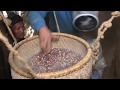 Milling wheat or maize in traditional way for making food purpose