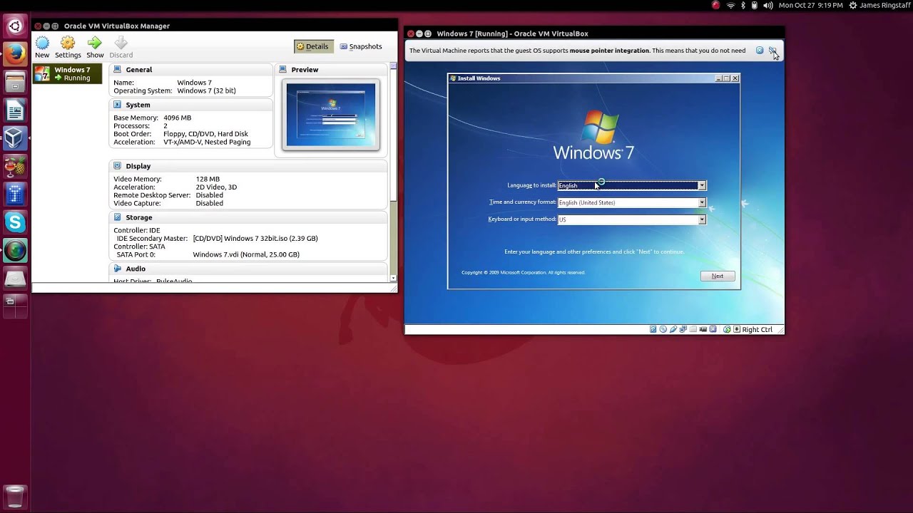 virtualbox windows 10 image linux