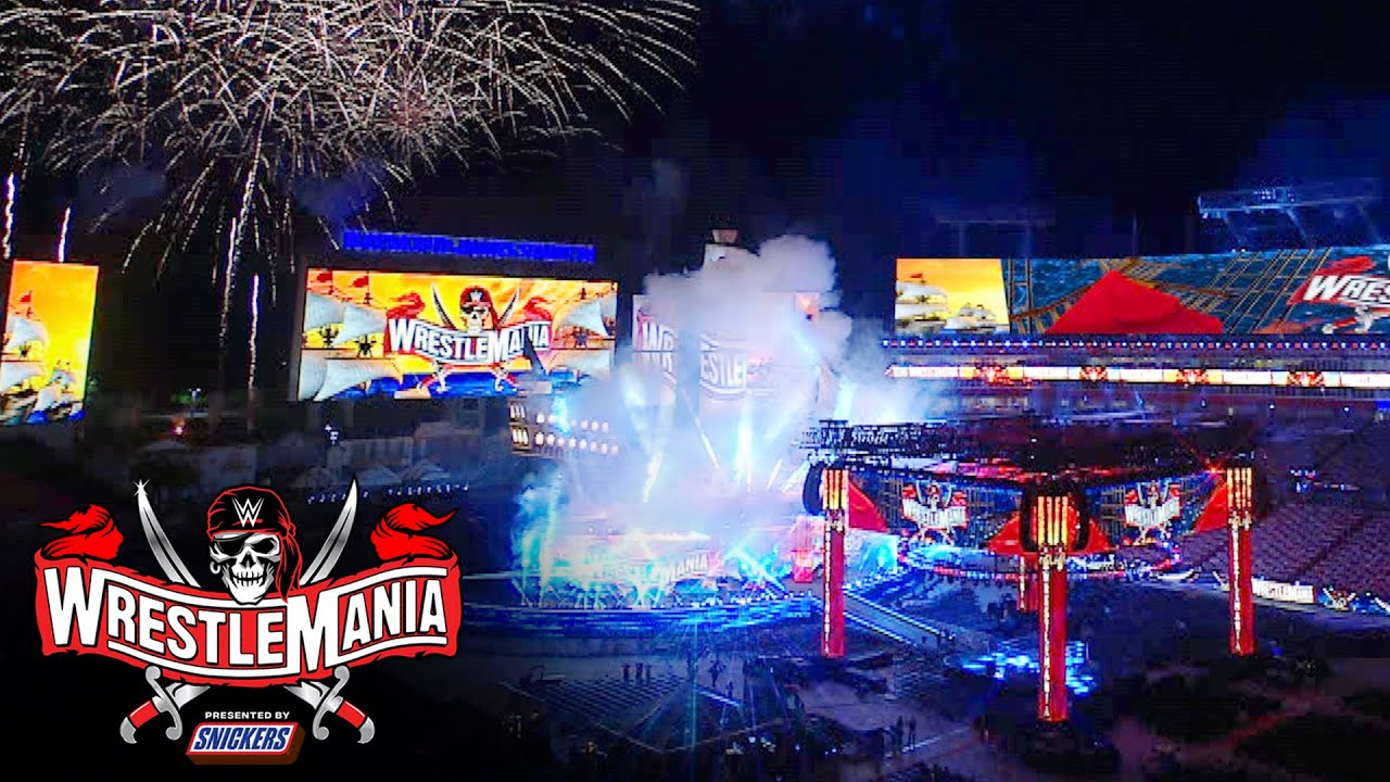 WrestleMania 37 set reveal at Raymond James Stadium - YouTube