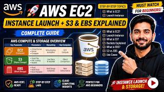 🚀 AWS EC2 Instance Launch + S3 & EBS Explained | Complete Beginner Guide | #aws #cloudcomputing #fyp