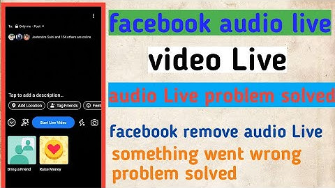 facebook me video Live & audio Live kaise aya jata hai| Facebook audio live streaming problem solve