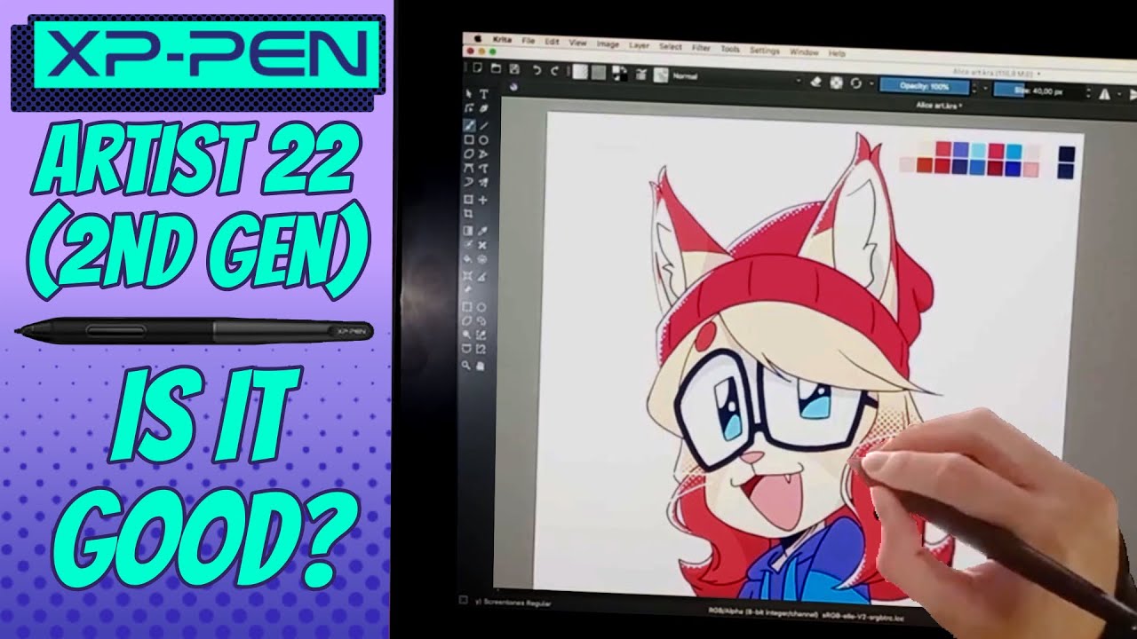 XP-PEN ARTIST 22 (2nd GEN) How to Draw Like a Pro on Krita - Ft