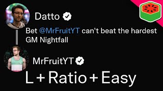 Datto challenged me to the HARDEST Grandmaster Nightfall