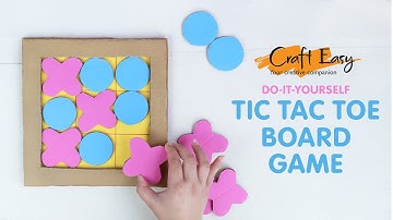 DIY Tic Tac Toe Board Game (Crafting for kids)
