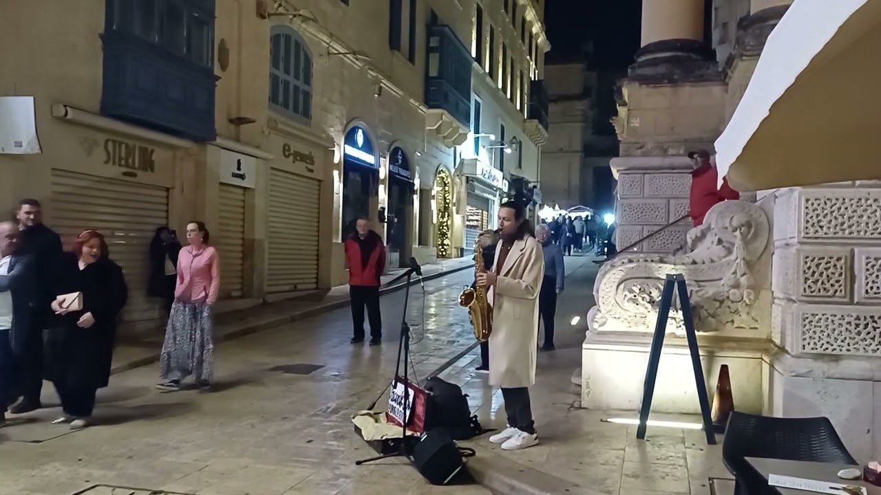 saxophone ...street performance ..Europe..