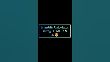 Scientific Calculator using HTML CSS JS 😍. #shorts #viralshorts #youtubeshorts #projects