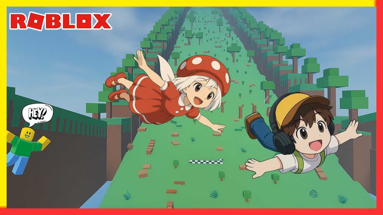 Cio Dan Cia Bisa Terbang Di Tower Ini! Glide Tower (ROBLOX)