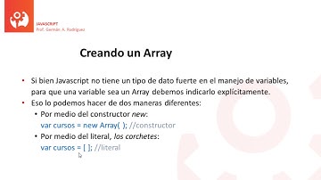 Curso Javascript U2·10 - Introducción a Arrays