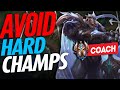Why you should AVOID SKILL CHAMPS in low ELO! Challenger LoL Coaching