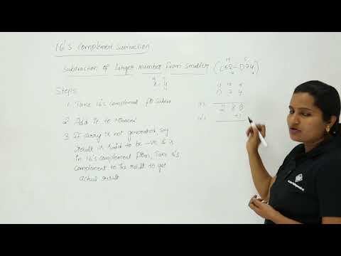 16’s Complement Subtraction Larger from Smaller