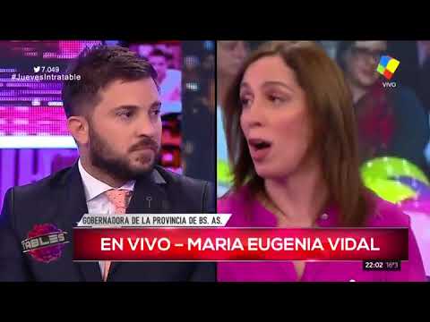 María Eugenia Vidal estalló en "Intratables" con los cuestionamientos de Brancatelli