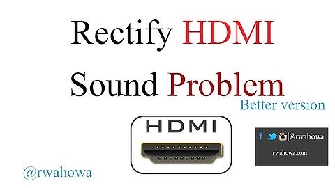 Hdmi device sound fix - making sound come from HDMI device not Computer audio - reupload