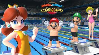 Swimming 100m Freestyle : Mario & Sonic At The Olympic Games Tokyo 2020 ( Hard ) CPU  Gameplay