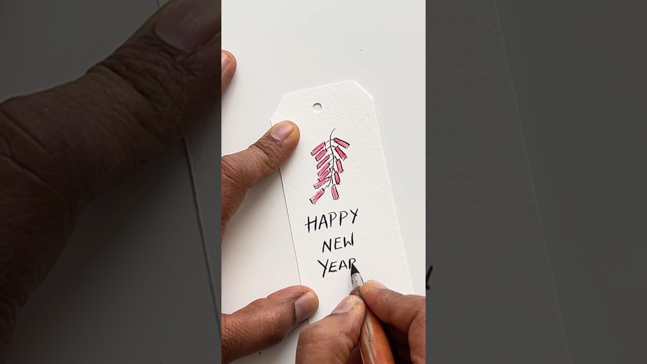 Part 5: Chinese New Year card | Watercolor Easy DIY | Crafting Gift Tags | Lunar New Year Gifting