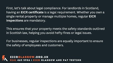 EICR Certificate Glasgow: Why It’s Essential for Your Property