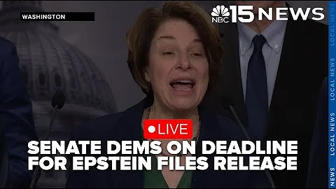 LIVE: Senate Democrats speak as deadline for the release of the Epstein files approaches