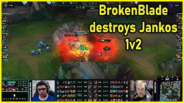 BrokenBlade Aatrox destroys Jankos vs G2 1v2