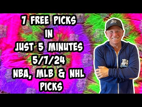 NBA, MLB, NHL Best Bets for Today Picks & Predictions Tuesday 5/7/24 | 7 Picks in 5 Minutes