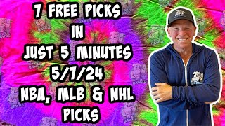 NBA, MLB, NHL Best Bets for Today Picks & Predictions Tuesday 5/7/24 | 7 Picks in 5 Minutes