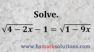Solving Radical Equations - With Quadratic Equation (Example)