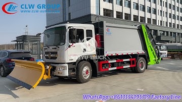 CLW DFAC D9 Garbage Compactor Truck, Camion de compactage des ordures