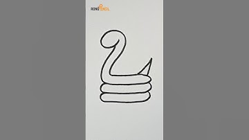 Snake drawing with number 2 🐍. #snake #snakedrawing #drawingtutorials #draw #art #easydrawing