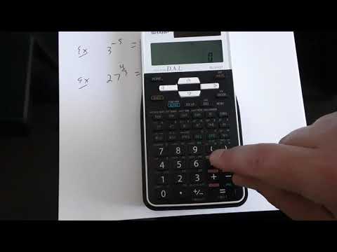 Using the Sharp EL-531:  Fractions and Exponents