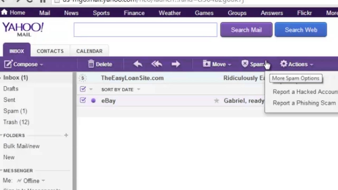 How To Make The Yahoo Spam Filter Work Internet Help Basics YouTube