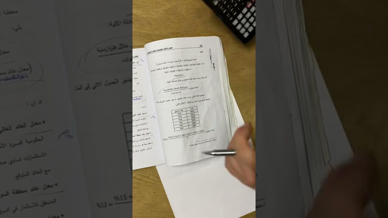 شرح العائد المتوقع و العائد المتحقق و المدى ( ادارة المخاطر)