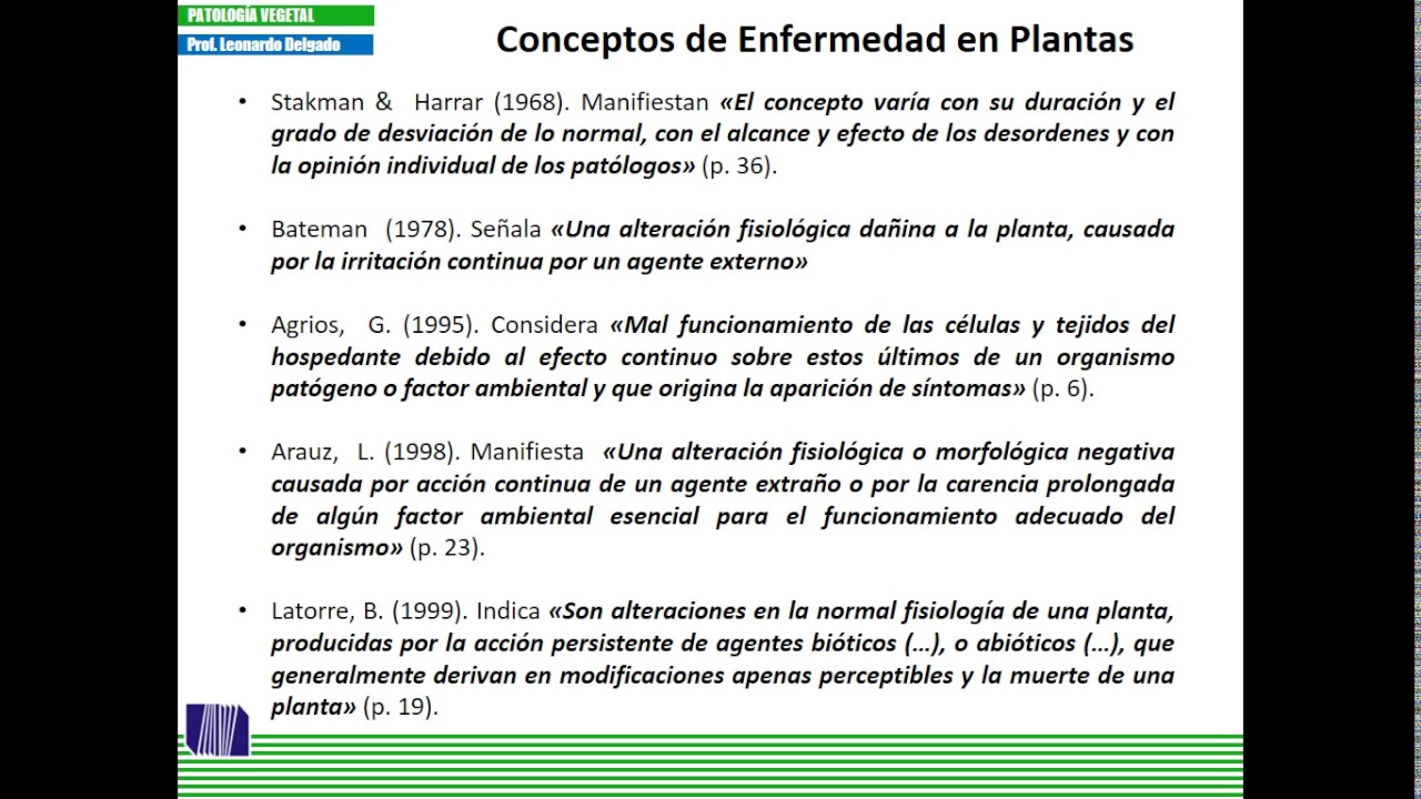FUNDAMENTOS DE LA FITOPATOLOGÍA  (UPEL-IPRGR)